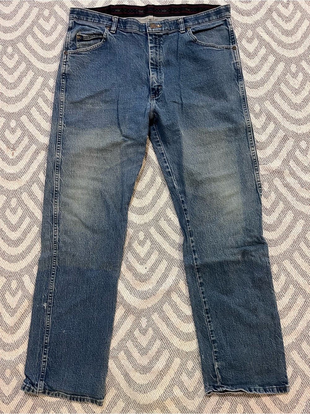 WRANGLER Men’s Premium Quality Regular Fit Blue Jeans 38 | 855WAQD